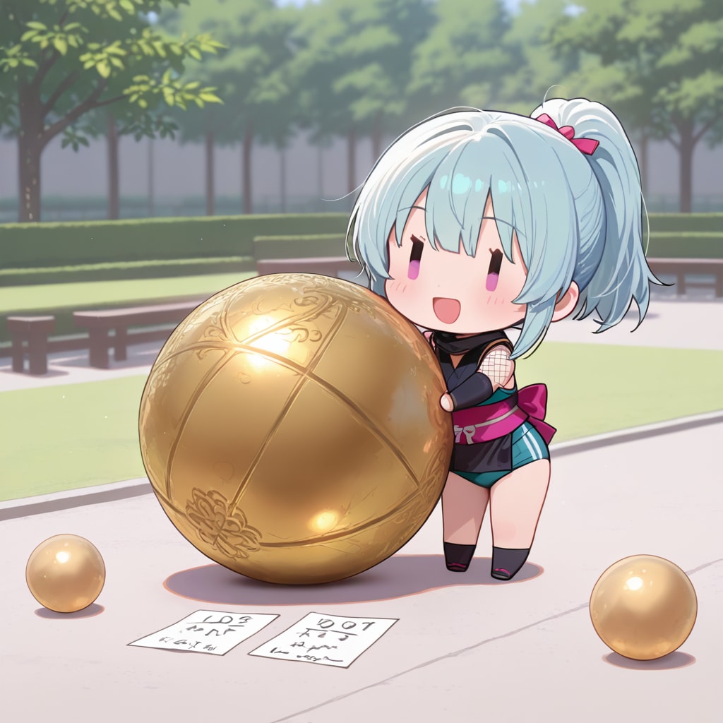 青髪ちゃんと金の玉