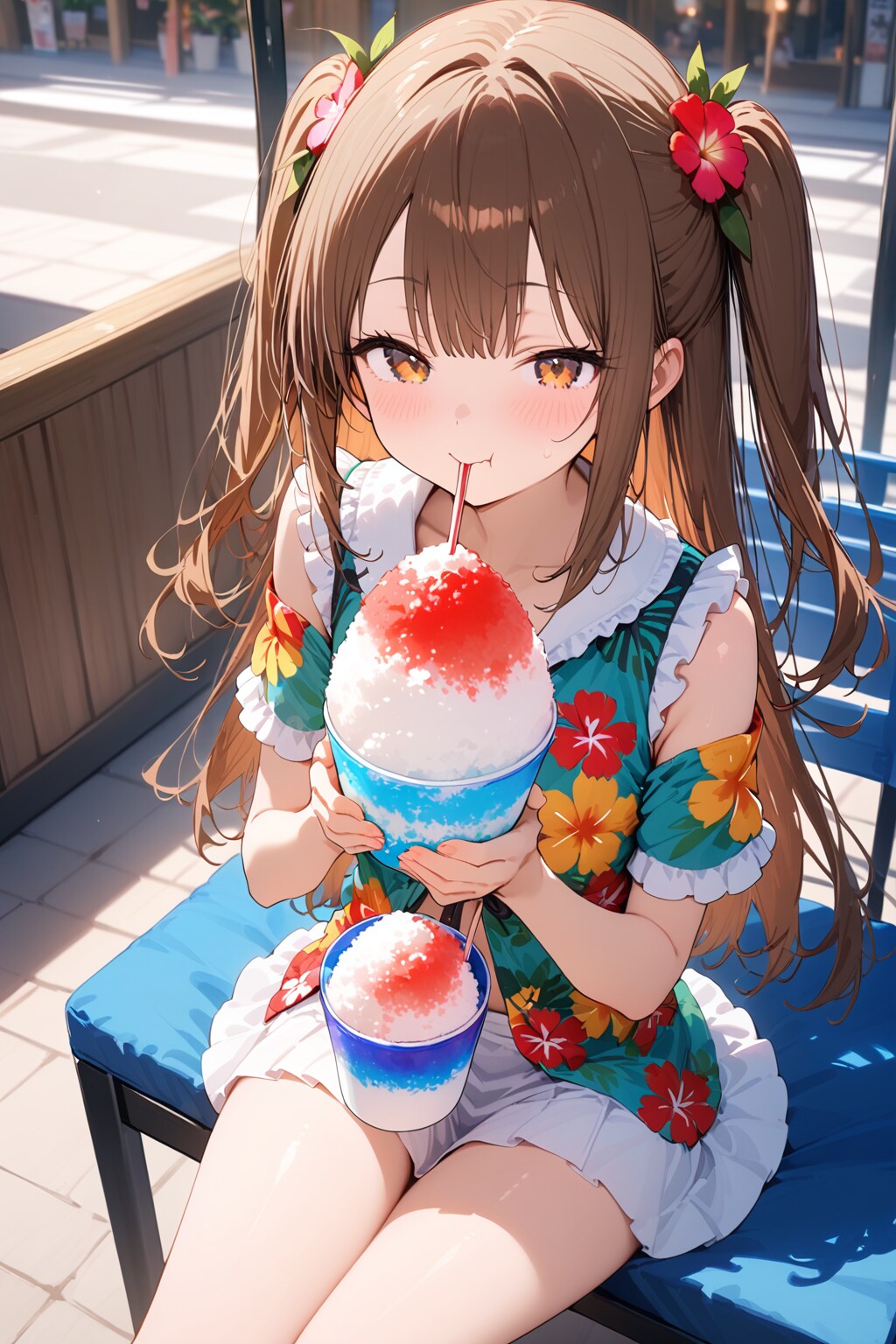 かき氷ならおかわりもあるわよ！