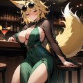 グラサンとドレスでバーに訪れるなんかハイソな感じの化け狐 4枚目