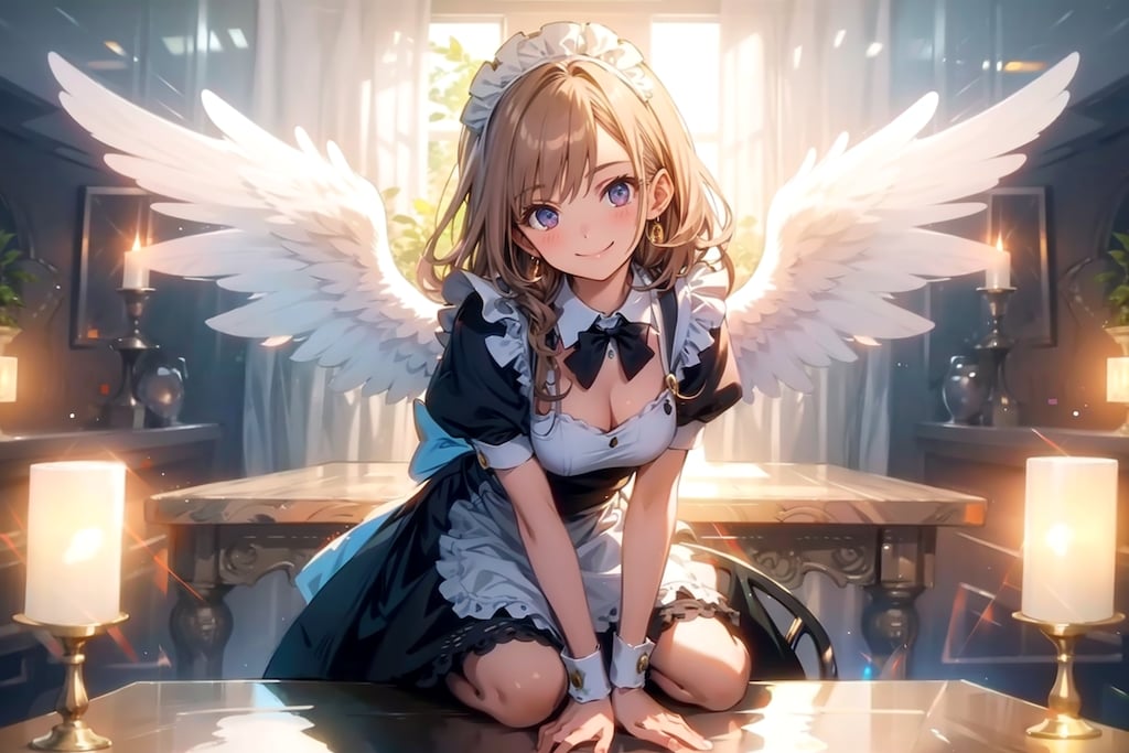 カフェでアルバイト中の天使ちゃん　ー by #TOPAZ-HD Ver. ー