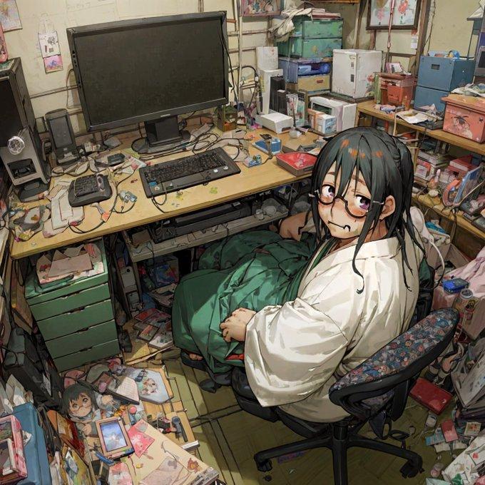 私の汚部屋（作者近影）