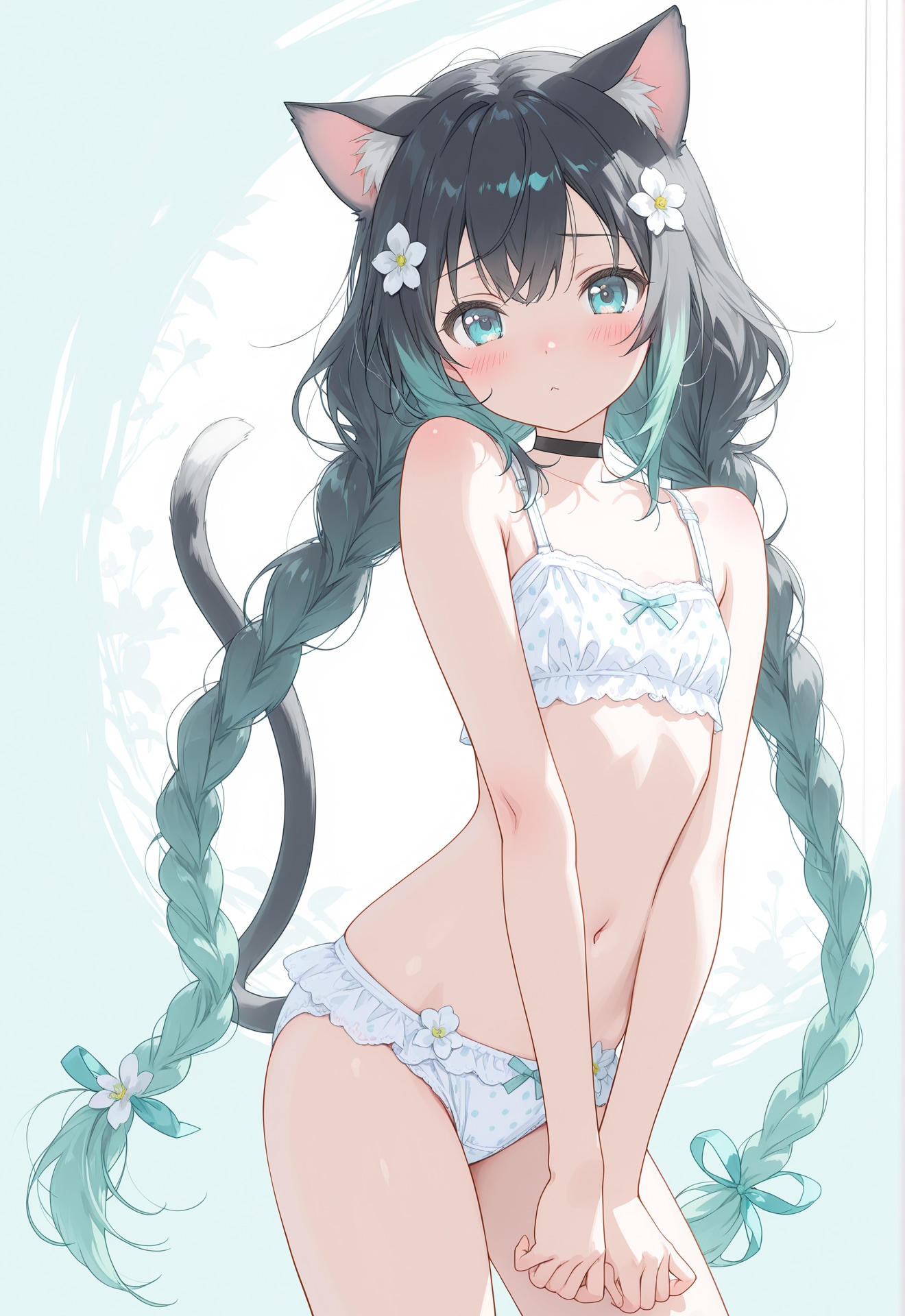 下着姿の黒猫ちゃん