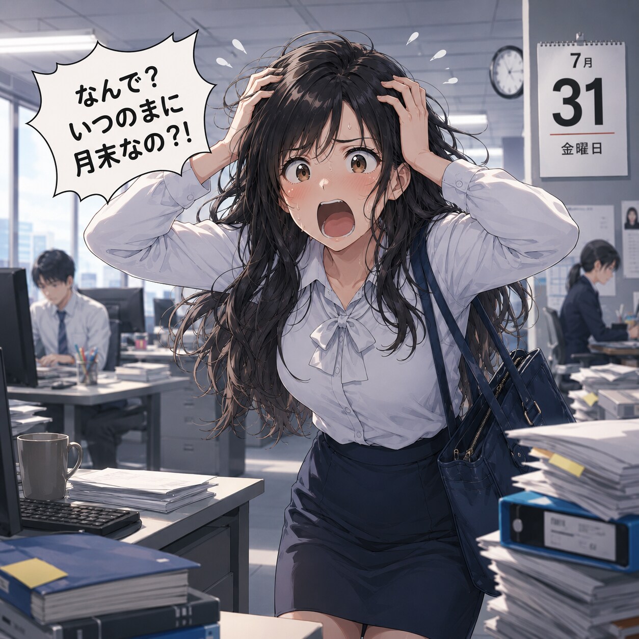 なんで？いつの間に月末なの？！ | の人気AIイラスト・グラビア