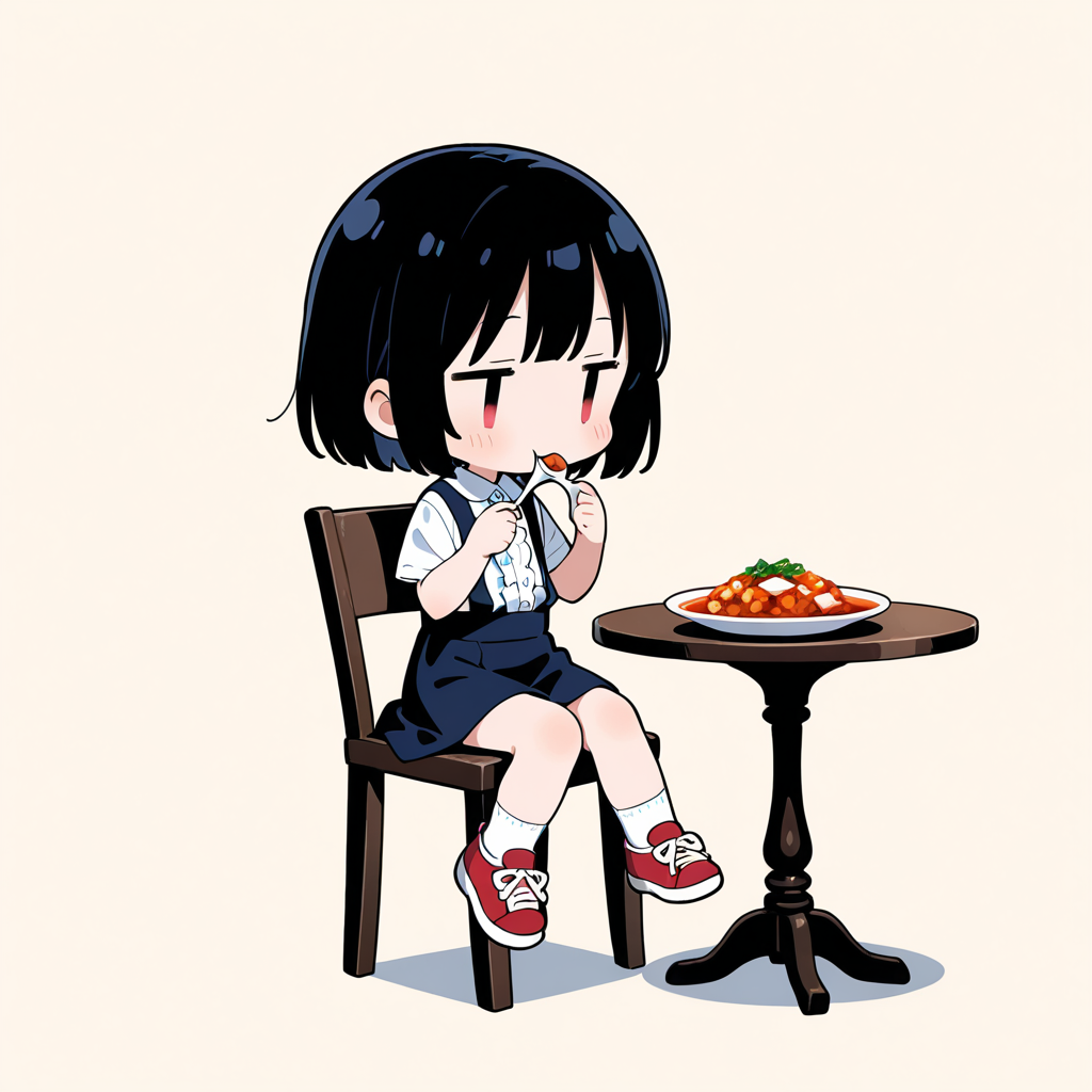 麻婆豆腐を食べる