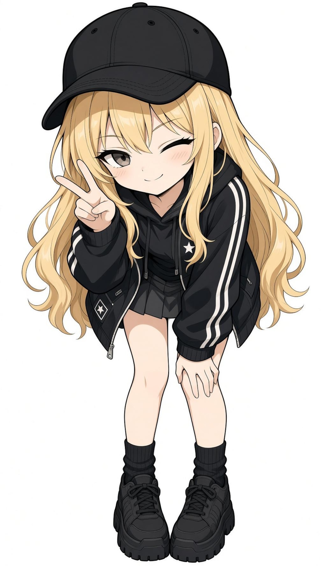 金髪黒ジャージのミニキャラ