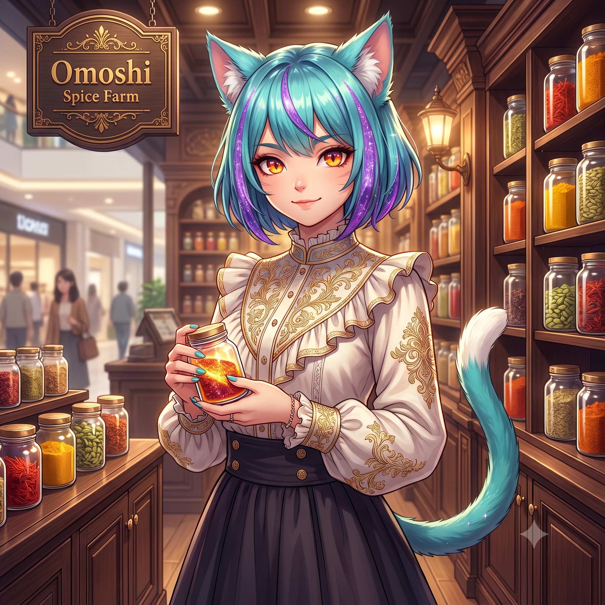 お目当てのスパイスを見つけたミケちゃん✨