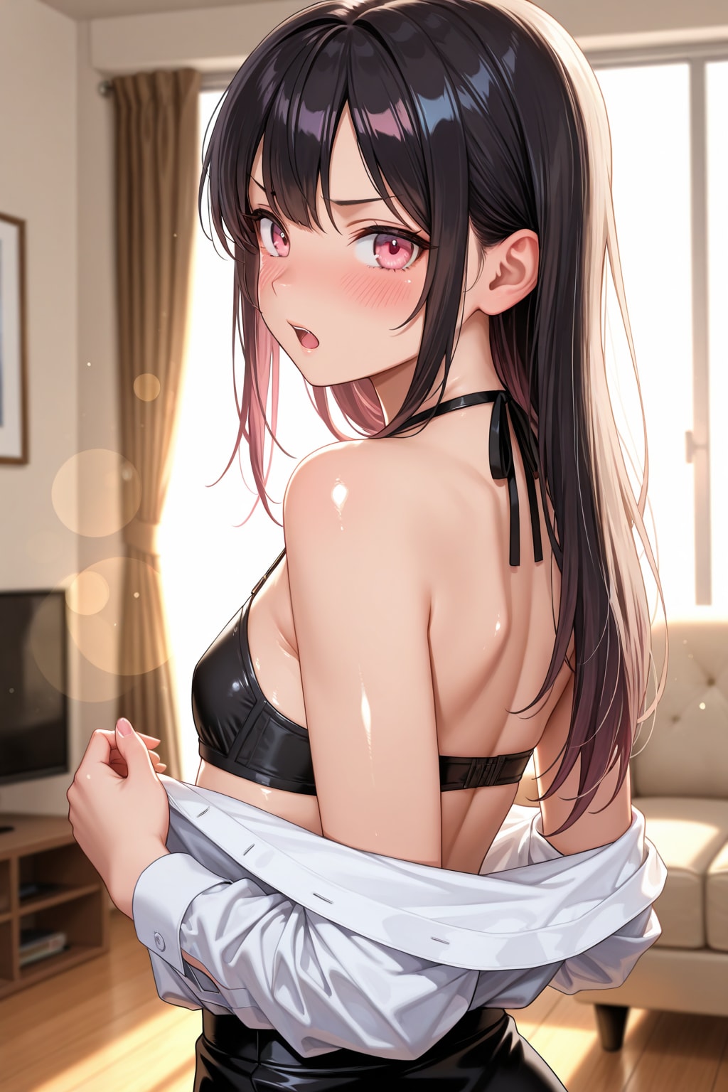 「なんか・・・スーツ脱ぐのって余計にえっちな感じ」