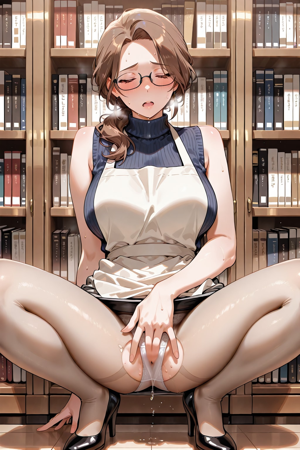 人妻お姉さん　図書館2