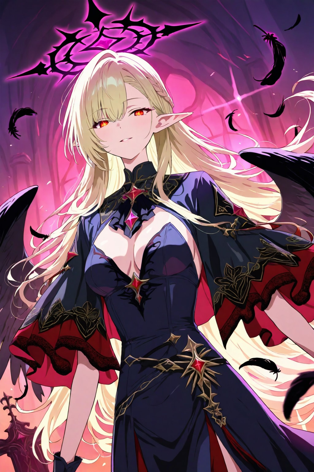 彩葉(いろは)の堕天使コスプレ