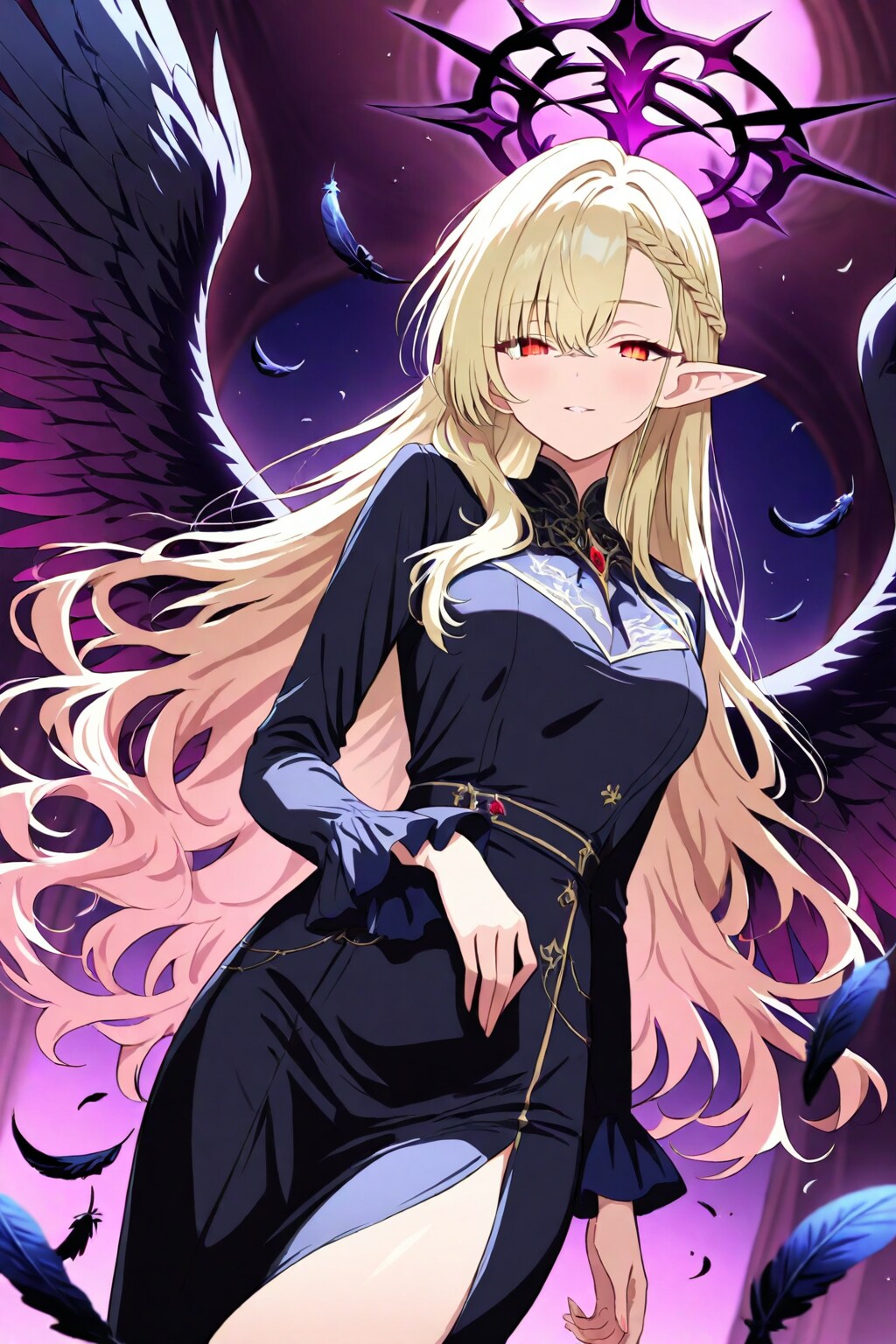 彩葉(いろは)の堕天使コスプレ