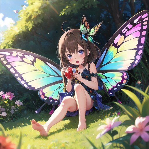 アゲハ蝶の羽根の妖精 | の人気AIイラスト・グラビア