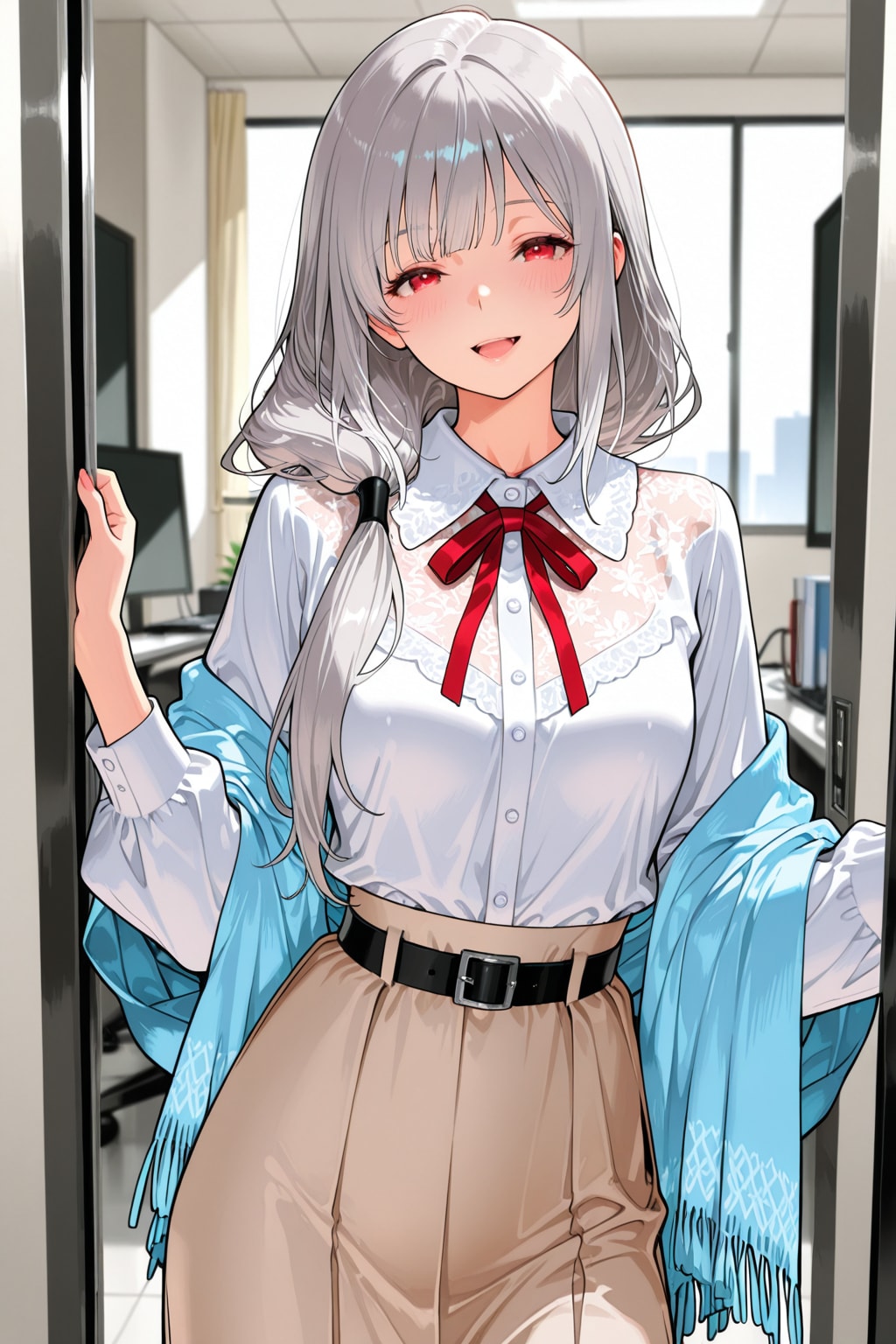 来客応対中の同期