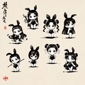 (ULモデル)Q版兎娘侍侍図 6枚目
