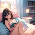 読書する女の子 5枚目