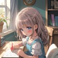 読書する女の子 7枚目