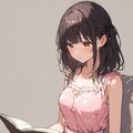 読書する女の子 8枚目