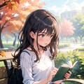 読書する女の子 12枚目