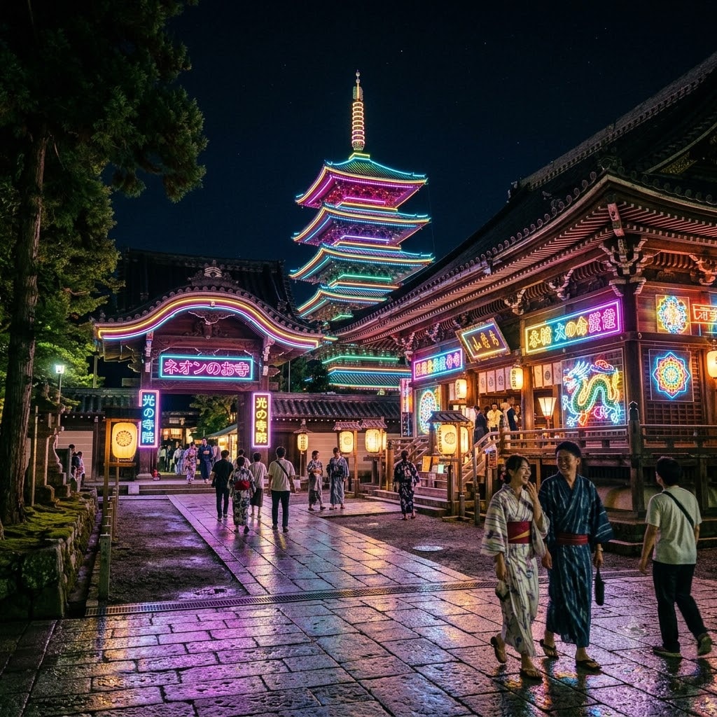 ネオンのお寺