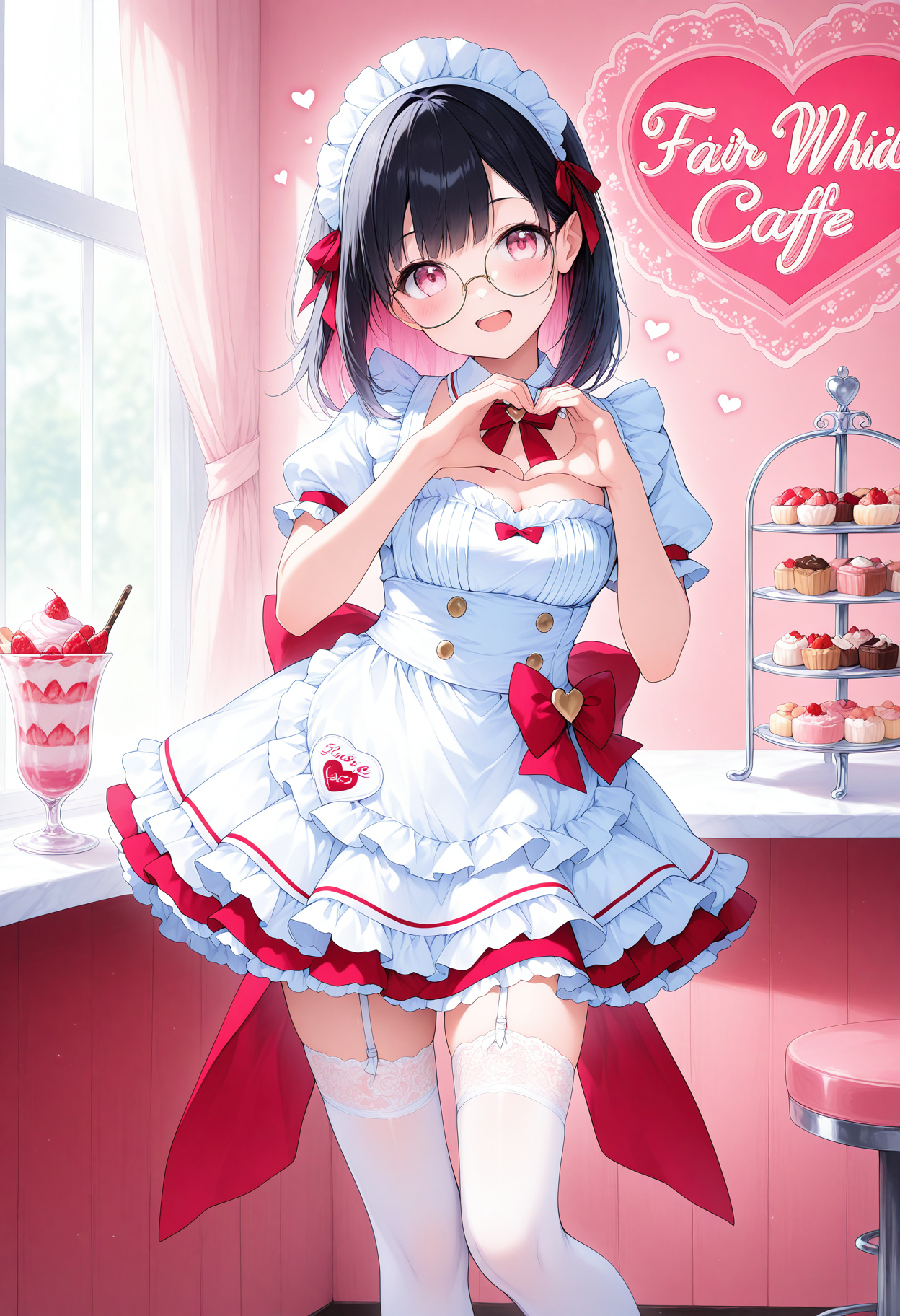黒髪メガネ メイド