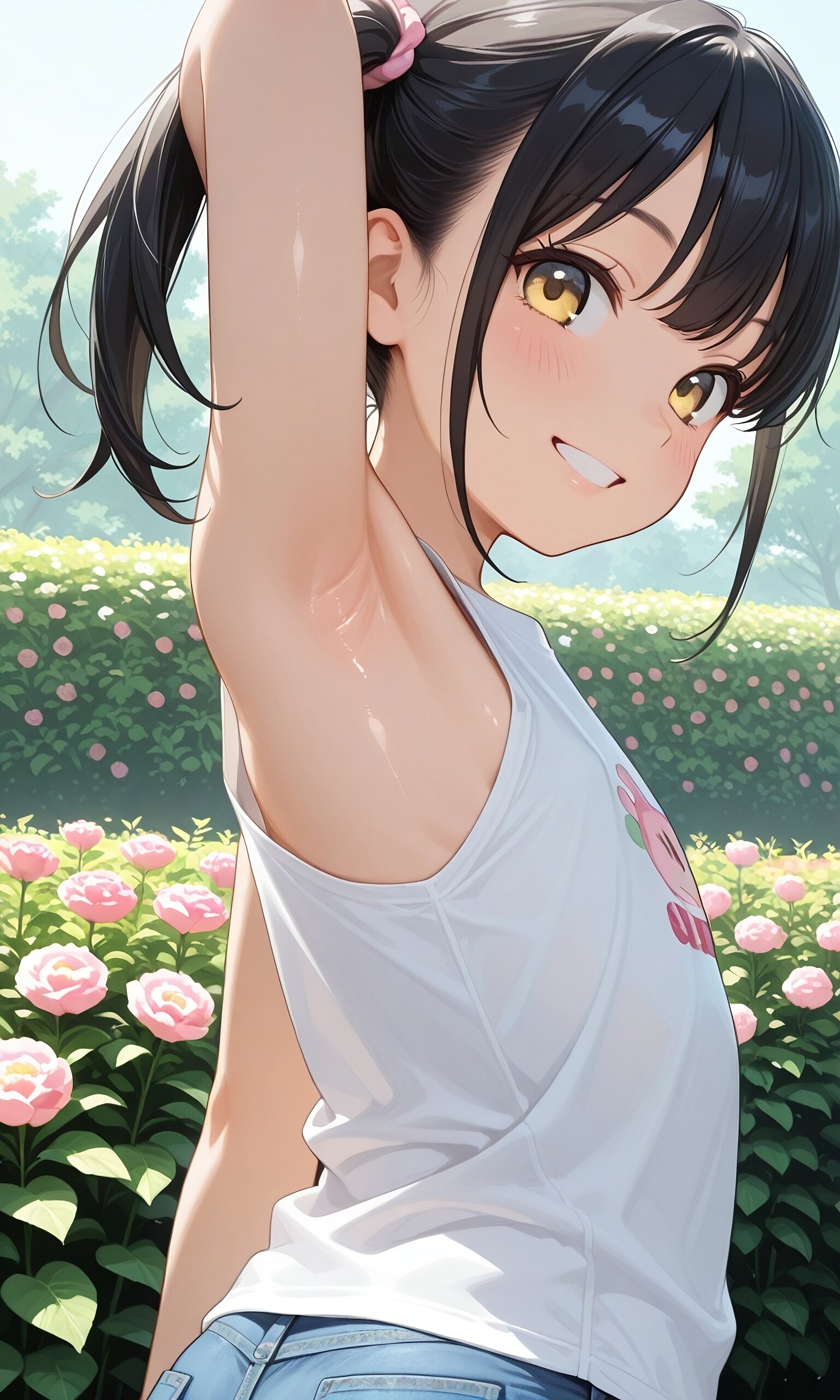 腋見せのポーズ 091
