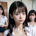 運動終わりの着替え女子 2枚目