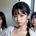 運動終わりの着替え女子 4枚目