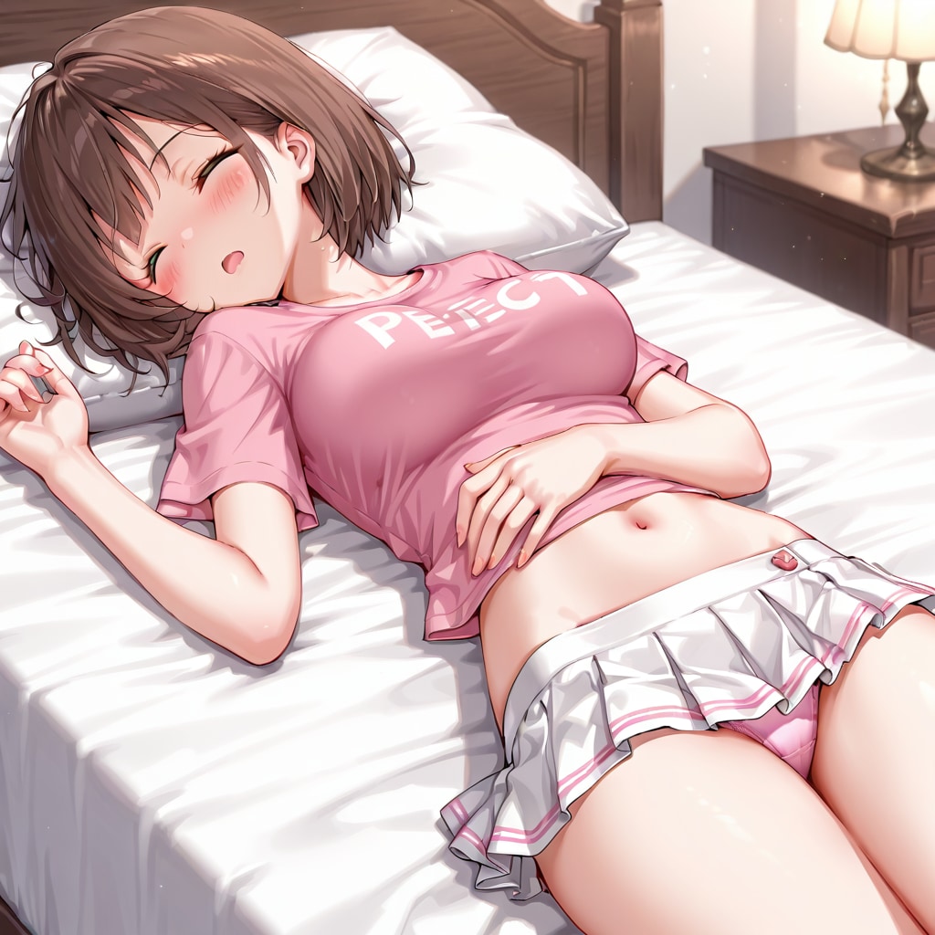 ベッドに横わたる