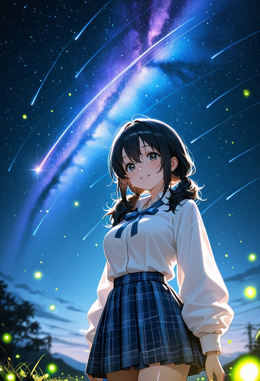蛍と流星雨