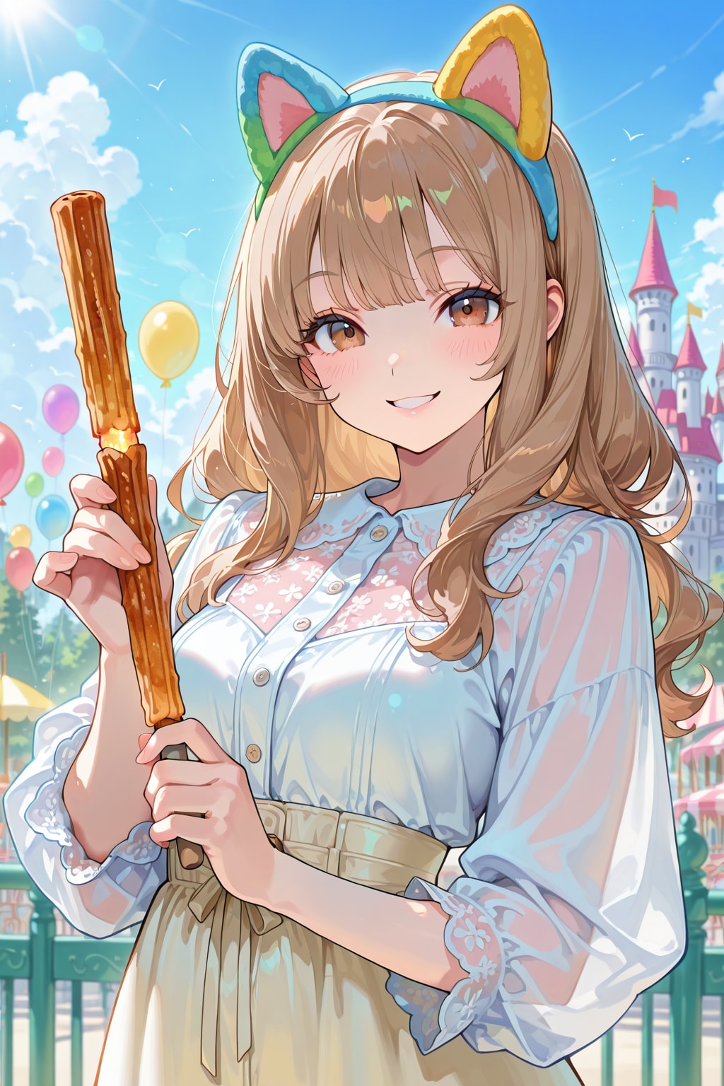 ギャルちゃんとテーマパーク | の人気AIイラスト・グラビア