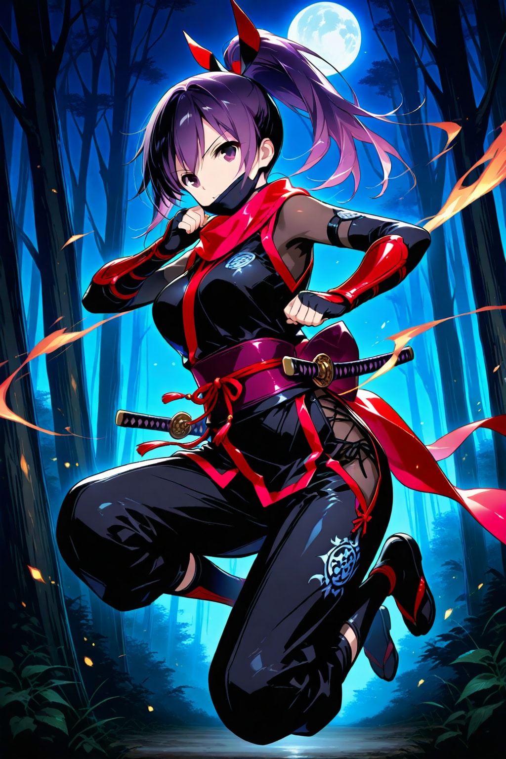 闇夜の忍者 | の人気AIイラスト・グラビア