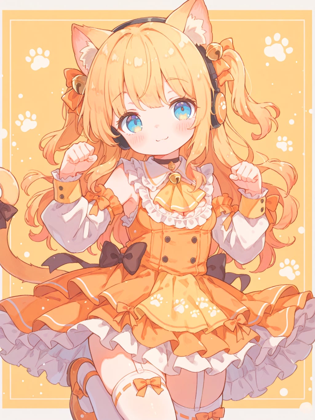 爽やかオレンジキャットガール