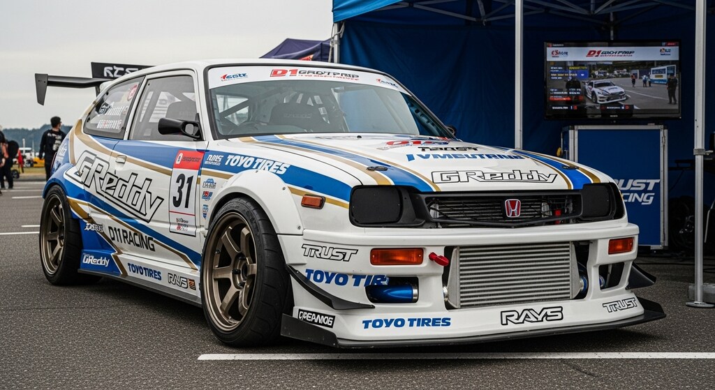 トーヨータイヤシビックのドリ車