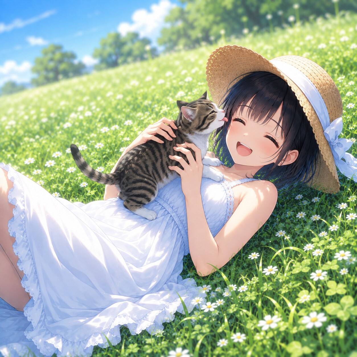ねこと少女 | の人気AIイラスト・グラビア