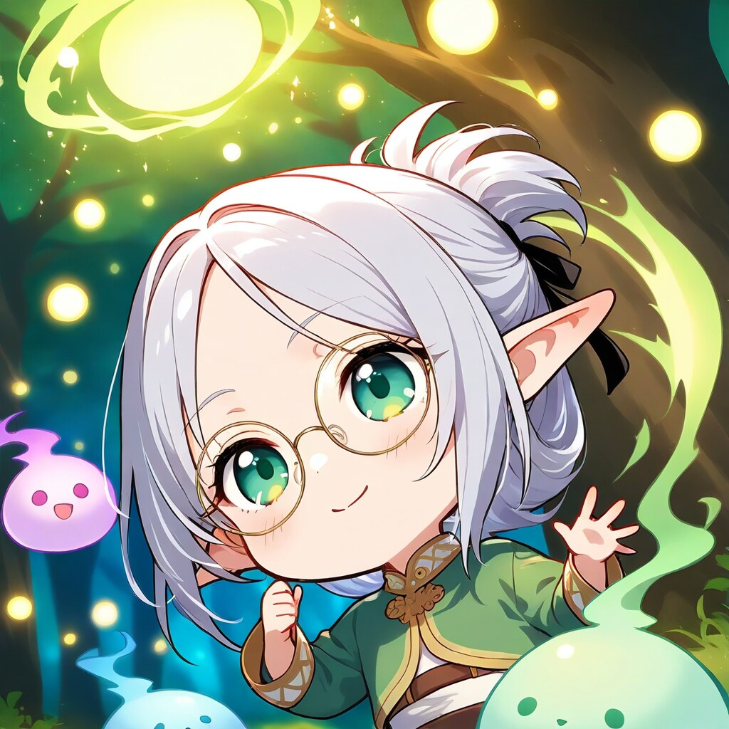 精霊と戯れるエルフちゃん