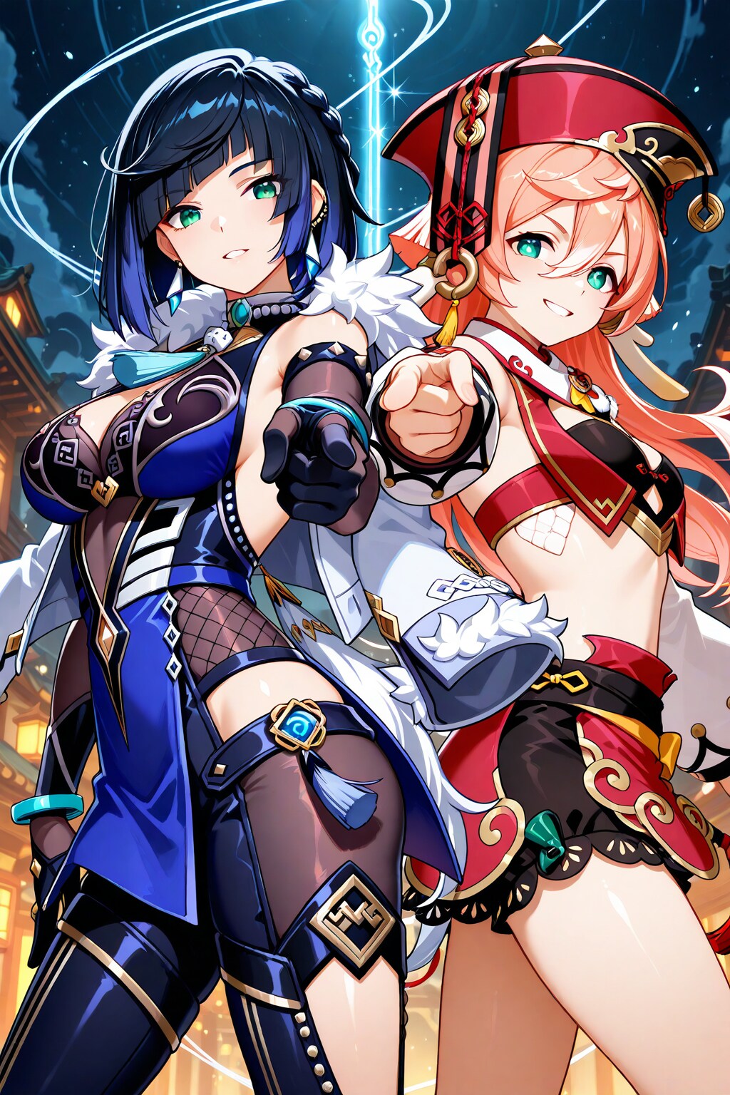 2人で某決めポーズ