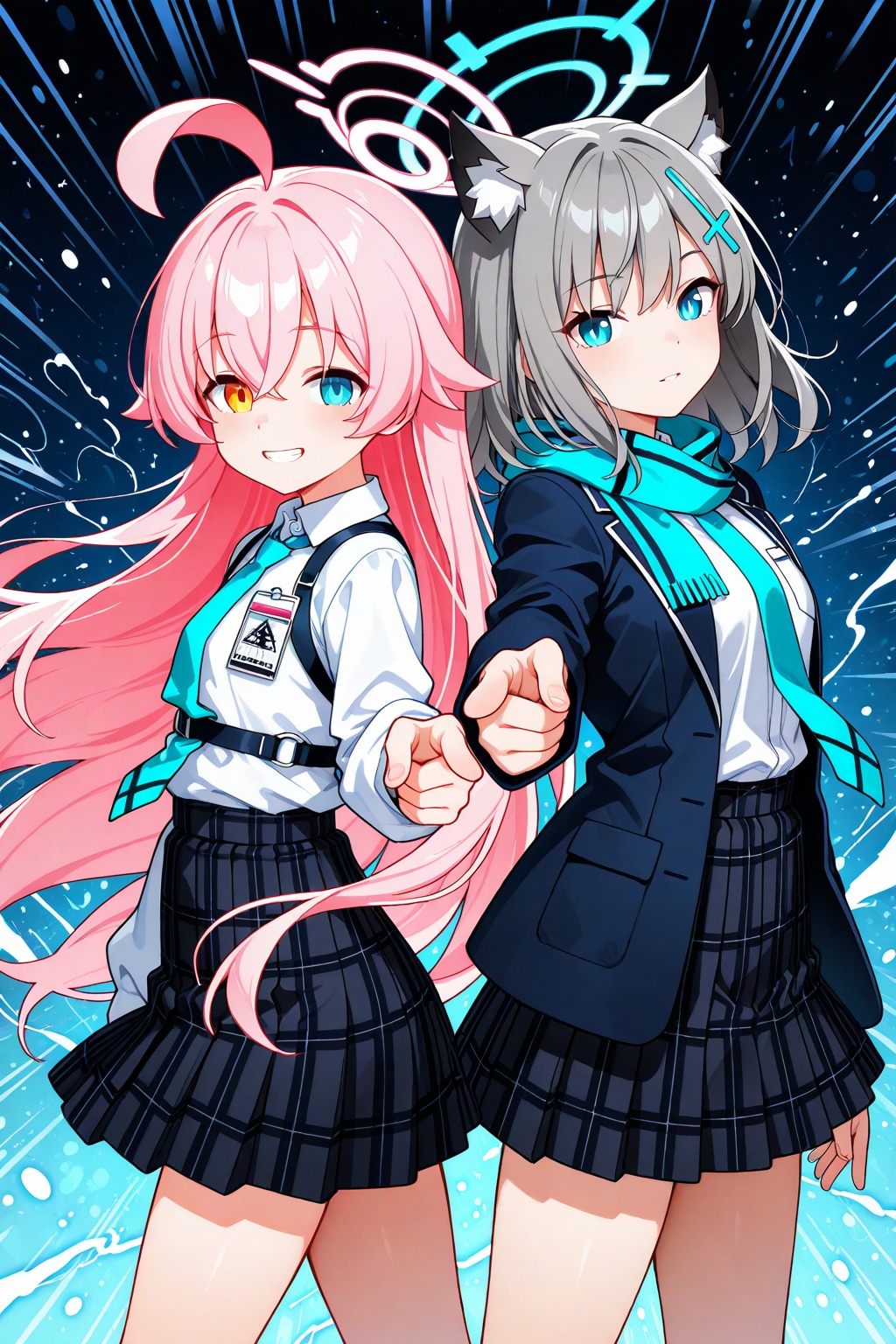 2人で某決めポーズ