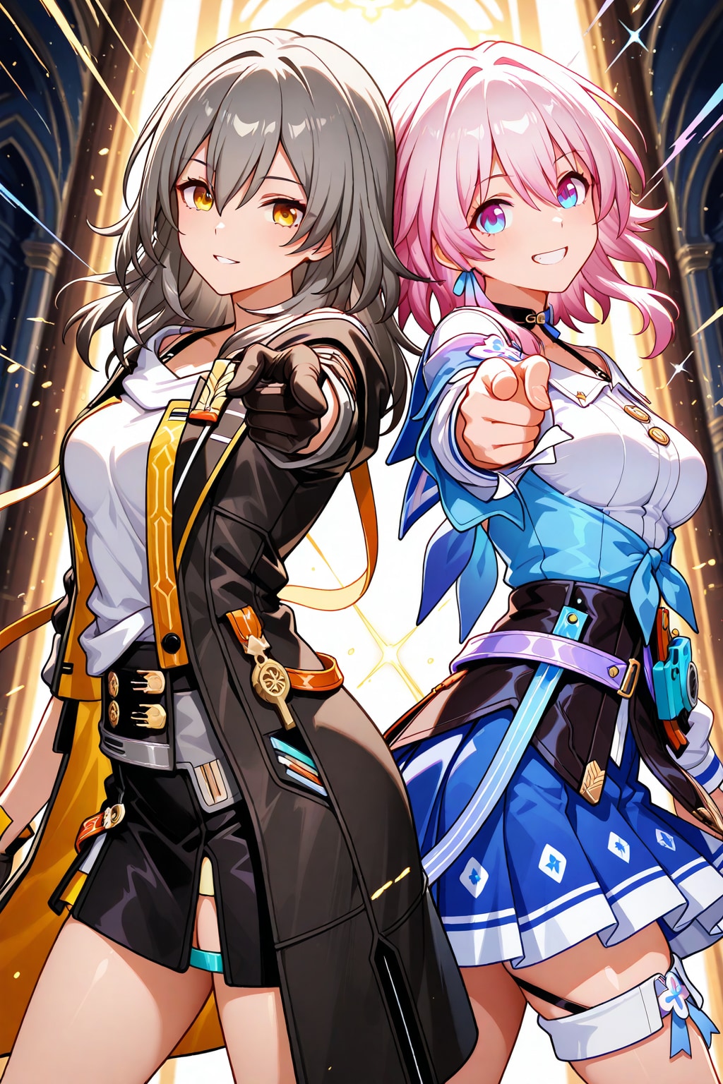 2人で某決めポーズ