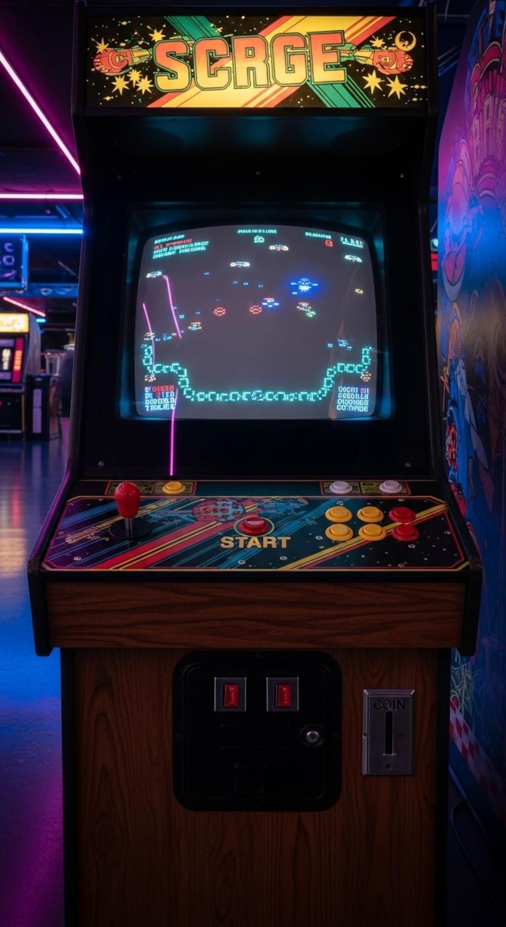 レトロなアーゲードゲーム機