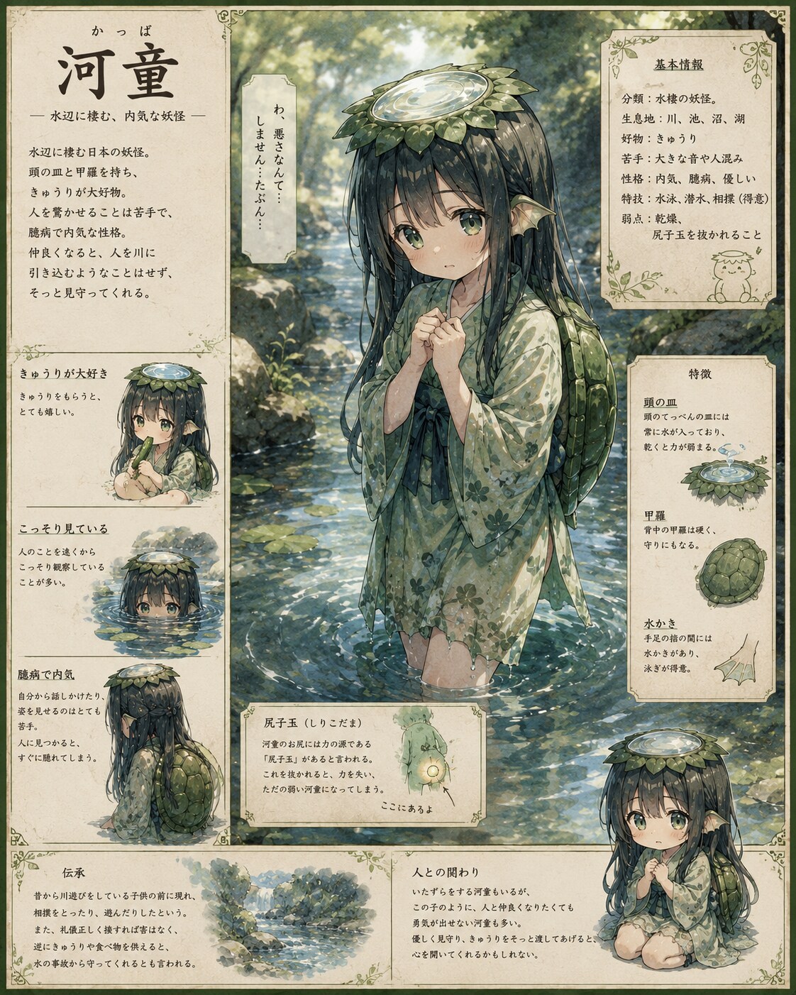 妖怪「河童」 | の人気AIイラスト・グラビア