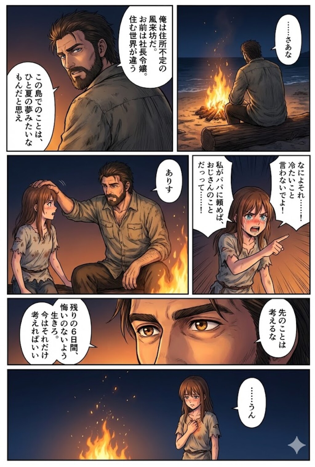 無人島でわからせられるメスガキ漫画その３