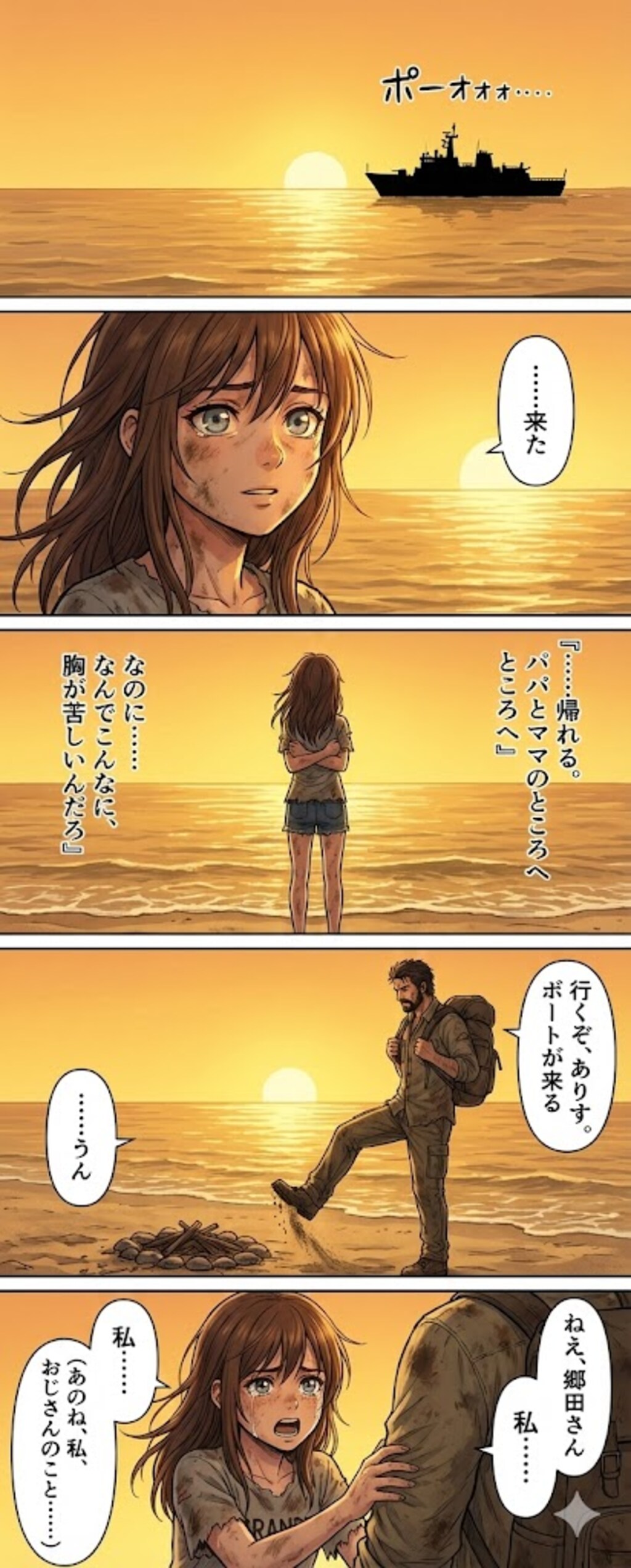 無人島でわからせられるメスガキ漫画その３