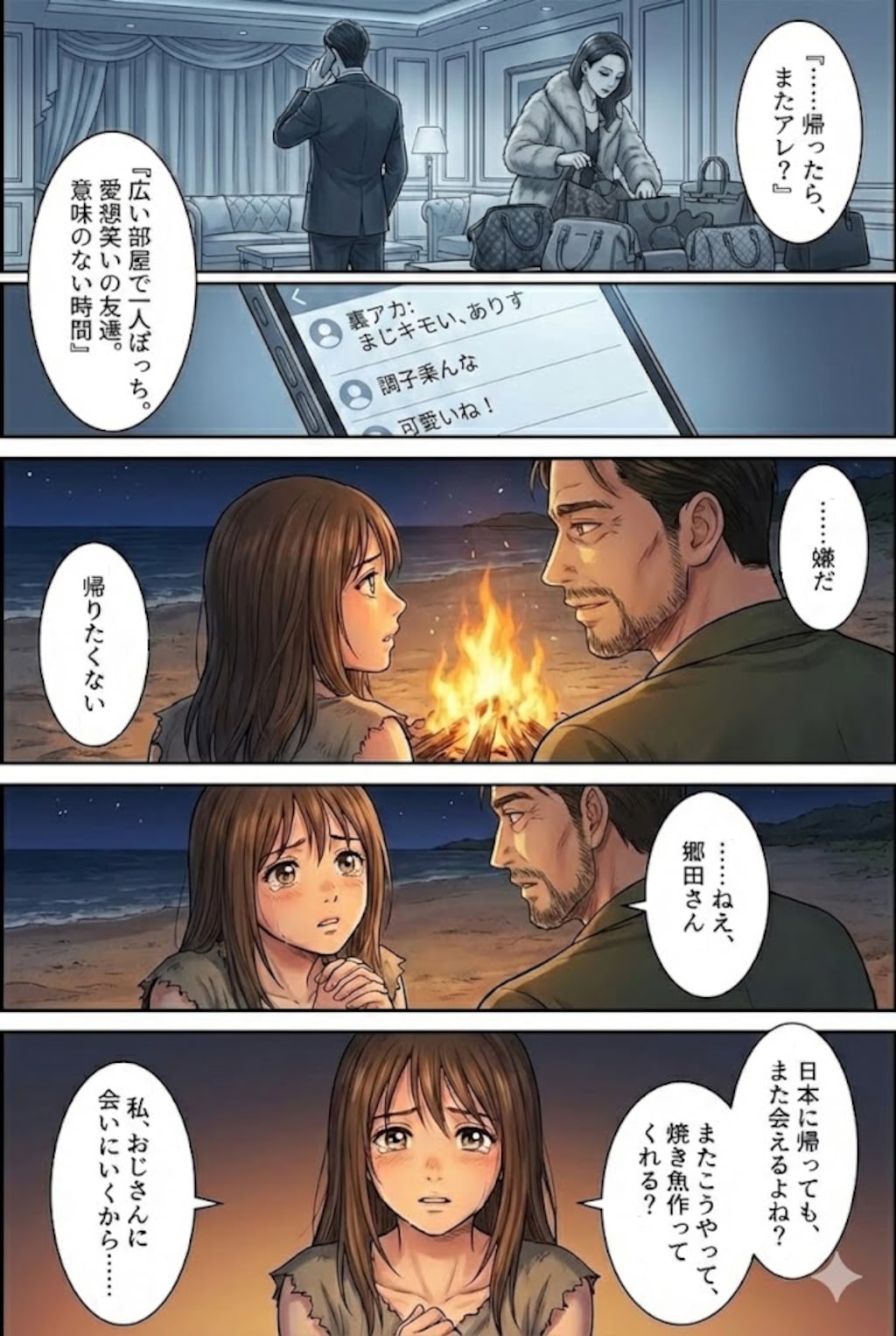 無人島でわからせられるメスガキ漫画その３