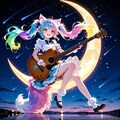 6枚）三日月とギター 2枚目