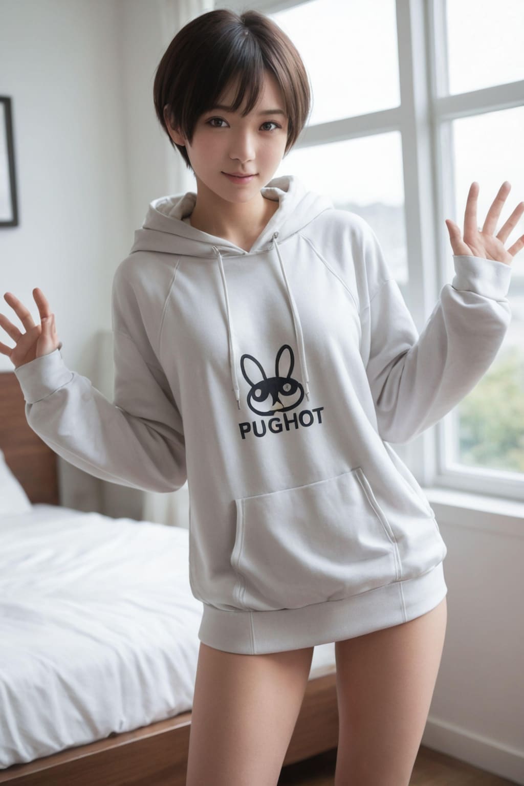 パーカー女子