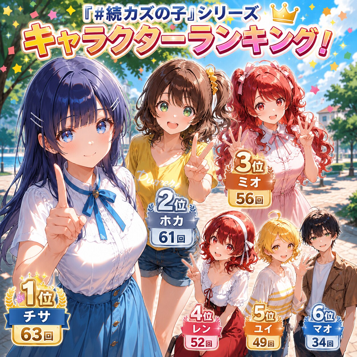 キャラランキング！ #続カズの子② | の人気AIイラスト・グラビア
