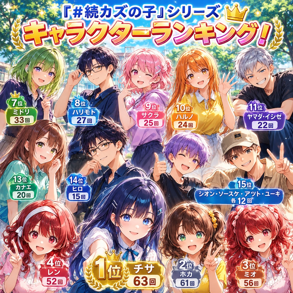 キャラランキング！ #続カズの子②
