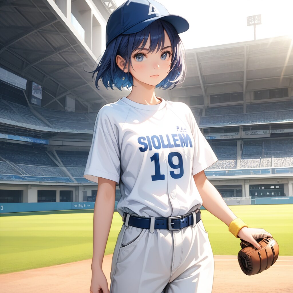 マウンドに立つ青髪エース