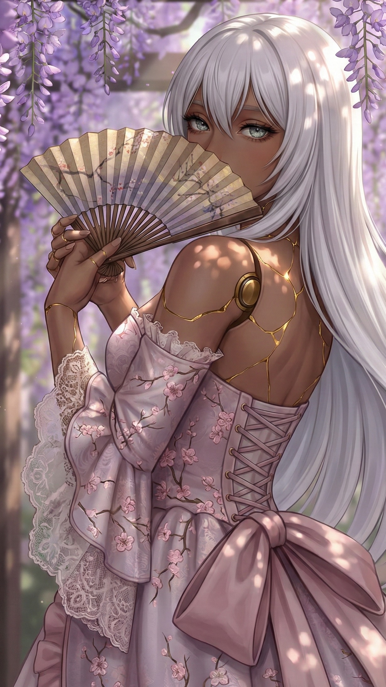 藤棚の黄金沈黙 / The Golden Silence | の人気AIイラスト・グラビア