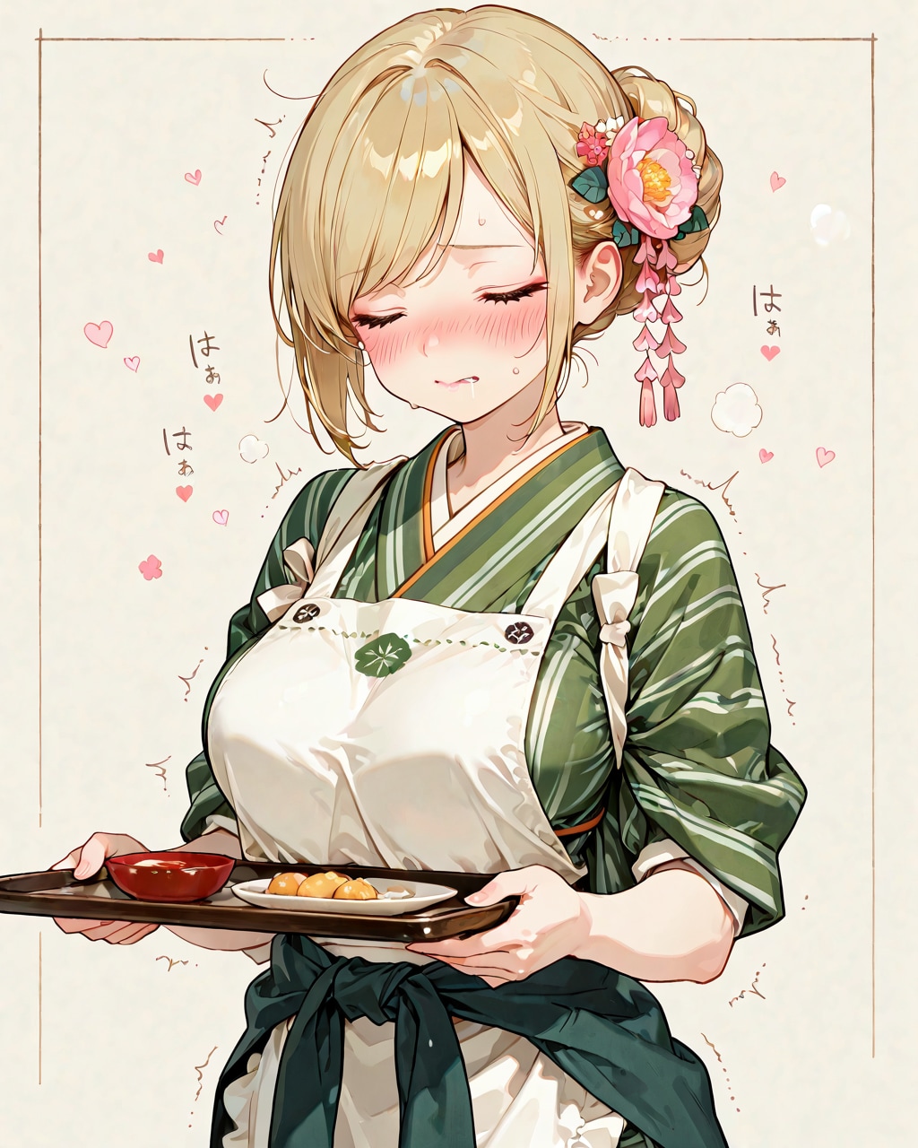 風邪っぽい給仕