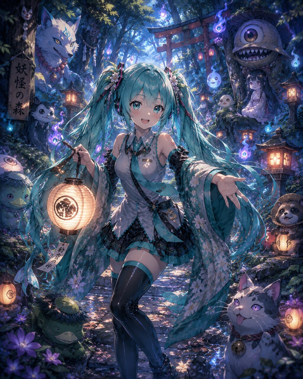 ミクと妖怪の森